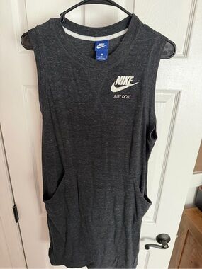 Nike Women's Black & Blue Sleeveless Tank Dress - Just Do It